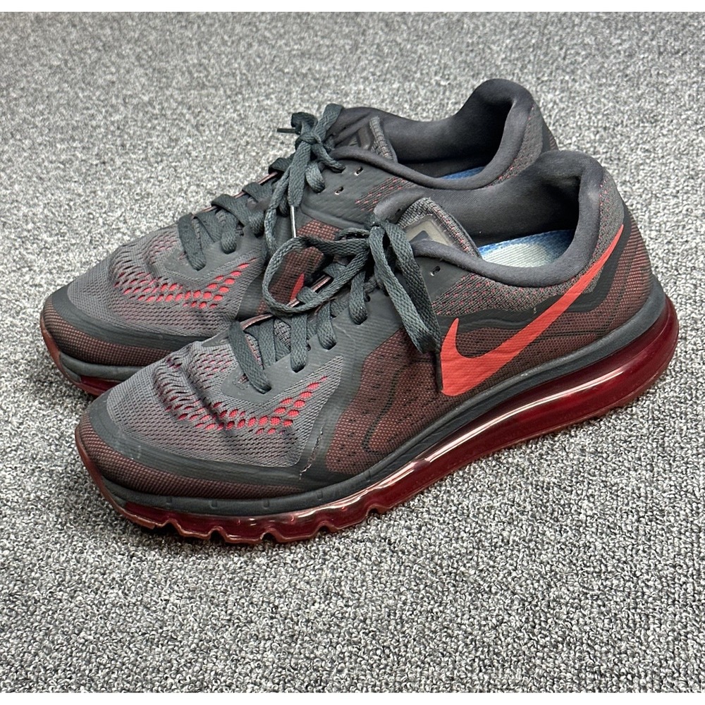 Nike Air‎ Max 2014 Anthracite Grey Red Men's Shoes Size 11.5 (621077-066)